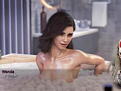 Asian beauty's bath awakens yearnings
