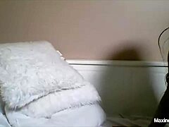 brunette’s hidden bedroom tease