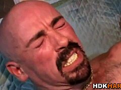 Gay hunk rides thick black cock in raw group