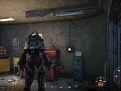 Fallout 4: Power Armor Brunette Fucked in Game