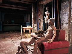 Fallout 4: Power Armor Brunette Fucked in Game