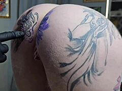 Starting the day with public anal tattoo change