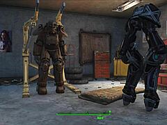 Fallout 4: Power Armor Brunette Fucked in Game