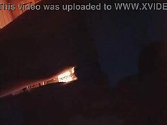 Daring flash in public park