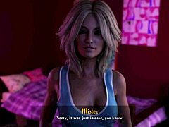 Wet blonde hentai gameplay ends in creampie action