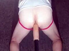 Daring Amateur Gay Rides Dildo for Thrills