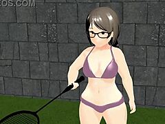 Plump Anime Girl’s Fierce Tennis Titty Bounce