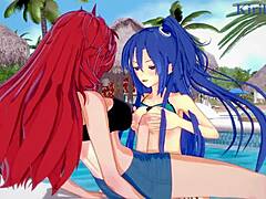 3D Symphogears’ Futanari Lesbian Desire Sparks