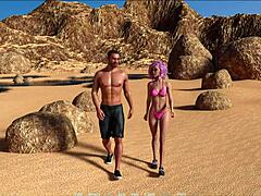 through spacetime with huge cock bending over for doggystyle