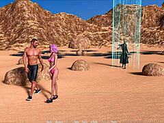through spacetime with huge cock bending over for doggystyle