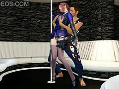 Beauty Officer Fucked Hard In 3D Anime