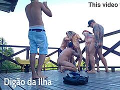 Daring Balcony Escape with Gostosa Beauties
