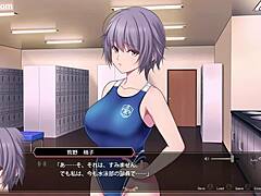 gorgeous anime girl teases in academy flames