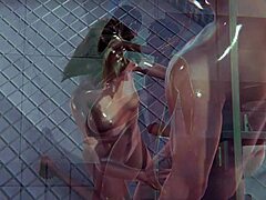 3D Shower Sparks Seductive Cartoon