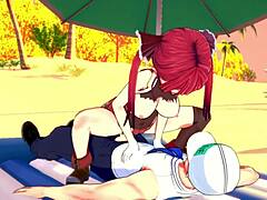 Marine’s steamy cartoon beach getaway awaits