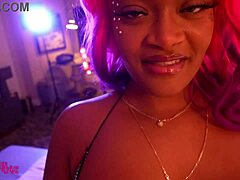 ebony’s hidden curves at party