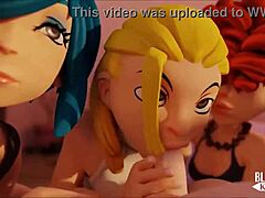 Three Girls Admire Anime Hero