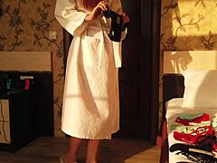 redhead’s holiday panty tease in pov