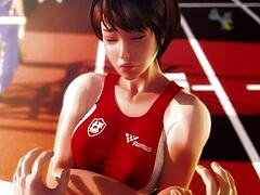 Sporty hentai babes bare curves