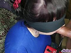 home blowjob with massive cumshot in mouth