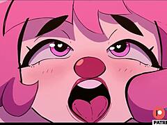 anime clown girl’s daring tease