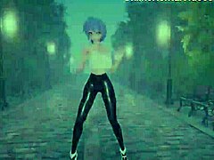Cute anime girl dances before getting fucked