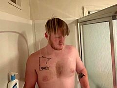 Gay Solo Shower With Intense Masturbation Session