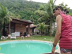 Blonde muse fucked in Brazil