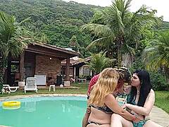 Blonde muse fucked in Brazil