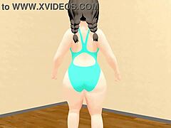 Curvy anime girl’s emotional charm
