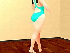 Curvy anime girl’s emotional charm