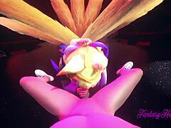 3D hentai Ahri’s bold Asian spark