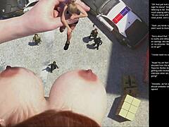 Big Apple Tease in 3D Cartoon Sex