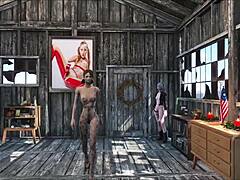 Cheeky Fallout 4 Brunette’s Naughty Home Tease