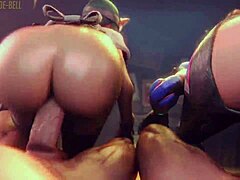 D.Va and Kiriko's 3D fantasy flame