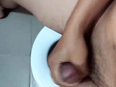 bold amateur in steamy bathroom