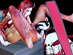 3D Threesome's Bold Princess Hero
