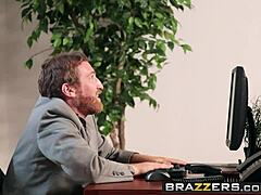 Curvy MILFs dominate office drama