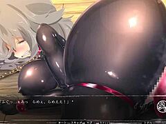 Hentai girl falls into latex suit trap
