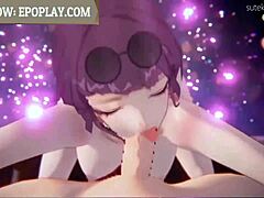 big ass animation with busty brunette action