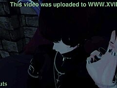 Vampire Queen seduces in anime lair