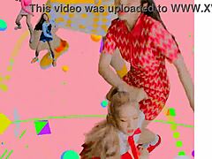 Loona hula hoop dance in gay action video