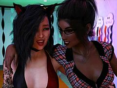 vixens dive into a stunning 3d cartoon hard grind