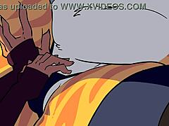 Two Anime Girls Share Big Tits In Bed