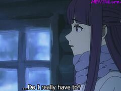 Young couple bangs in hut for heat in anime parody