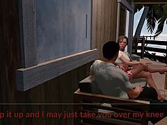 Jack And Emma Spanked Hard In Paradise