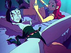 Raven’s big boobs dominate hentai animation