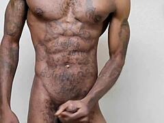 Teasing Black Stud’s Impressive Solo Cumshot
