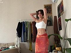 brunette slays in sexy outfits