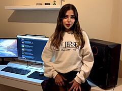 Cute Teen Bent Over For Hard POV